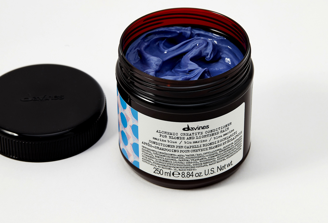 Davines Hair conditioner Alchemic marine blue