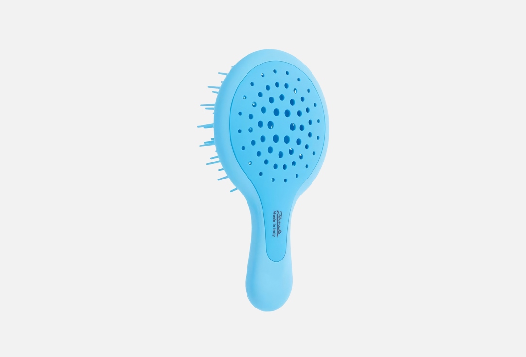 Janeke Mini Silicone Hair Brush Blue