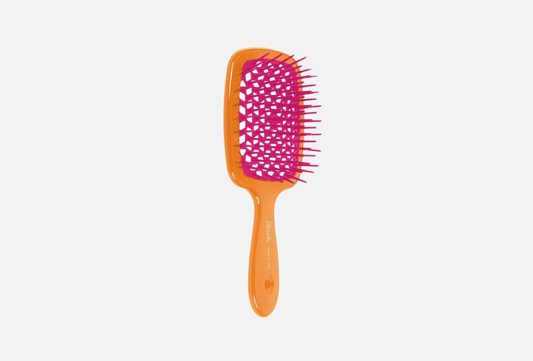 Janeke  plastic hair brush Superbrush Orange Pink