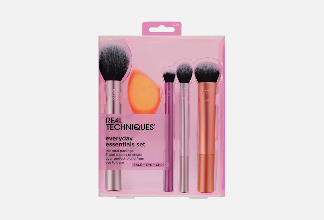 Real Techniques Face Makeup Brush Set Everyday Essentials