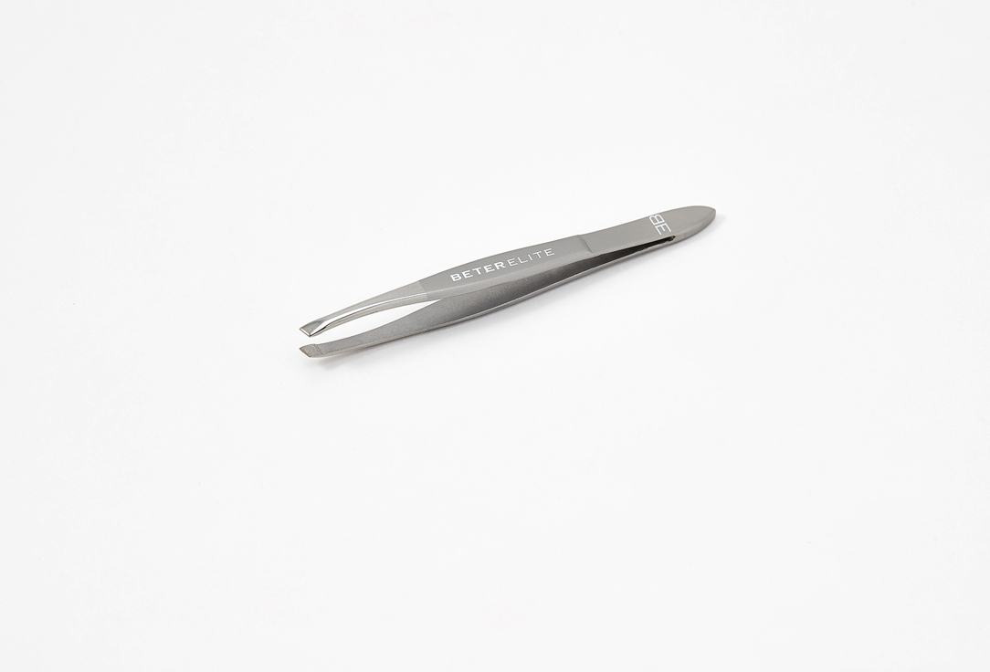 Beter Eyebrow Tweezers Elite Satin And Chromeplated Finished Tweezers, Slanted Tip