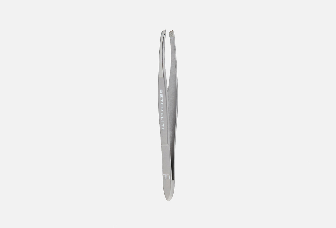 Beter Eyebrow Tweezers Elite Satin And Chromeplated Finished Tweezers, Slanted Tip