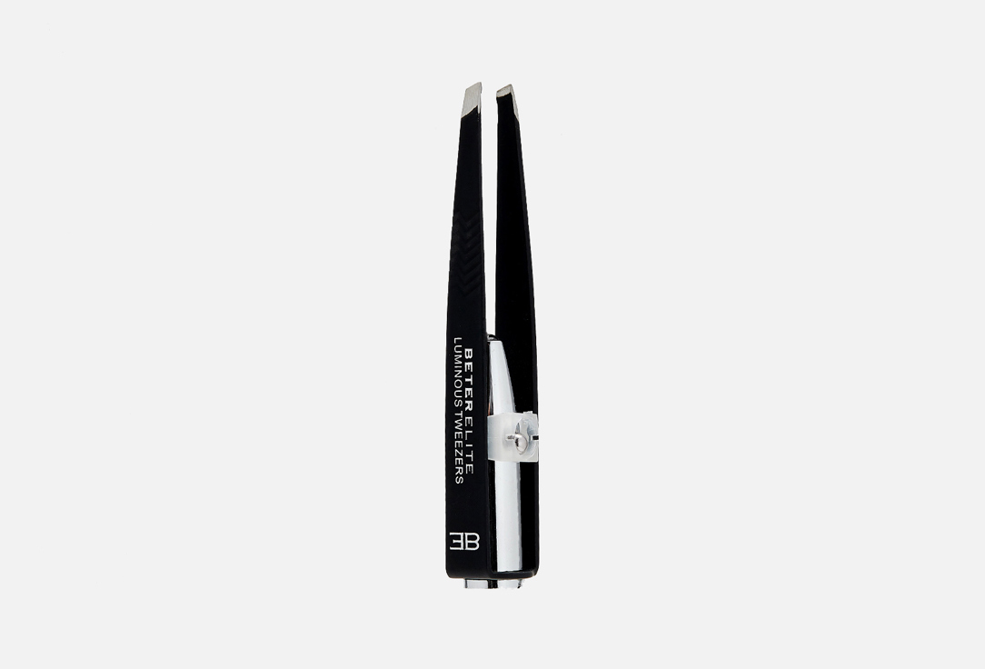 Beter Eyebrow Tweezers Elite Tweezers With Light, Slanted Tip