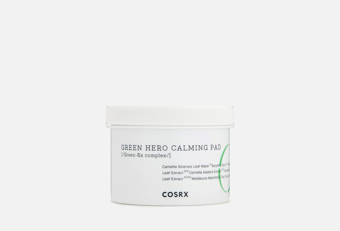 Cosrx Calming Face Pads ONE STEP GREEN HERO