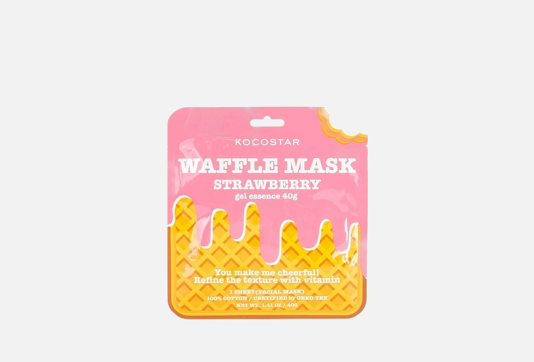 Kocostar Revitalizing Face Sheet Mask Waffle Mask Strawberry