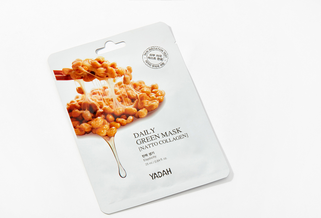 Yadah Moisturizing face sheet mask Daily green natto collagen