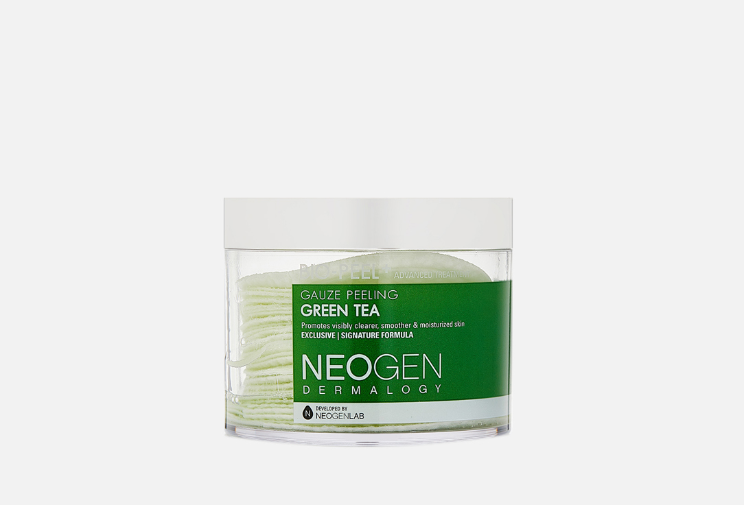 Neogen Moisturizing Face Peeling Pads with Green Tea Bio peel + gauze peeling