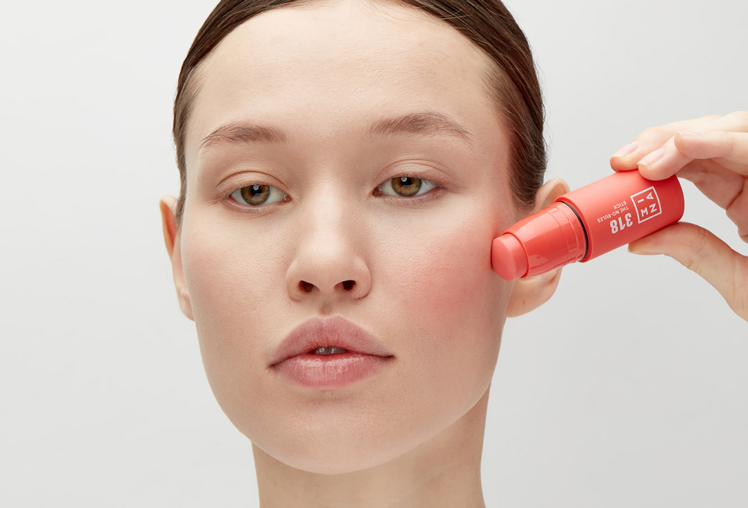 3INA 3-in-1 multi-tasking lipstick, blush, and eyeshadow The No-Rules Stick